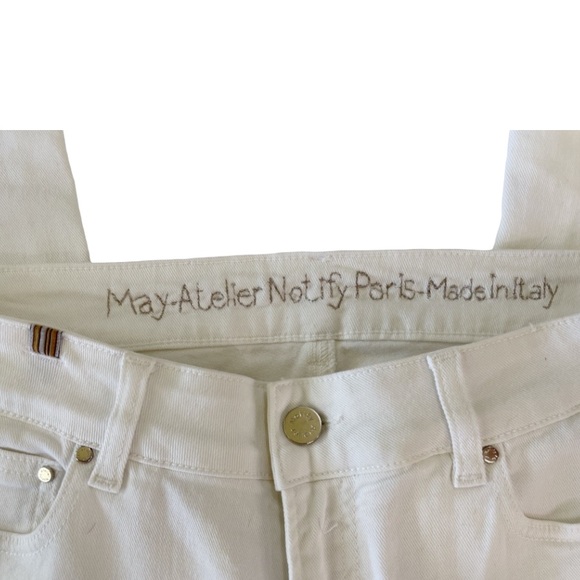May Atelier Notify Pairs Jeans White Denim Jeans Size 30 - Picture 7 of 12